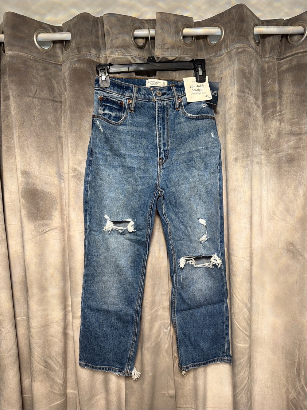 Abercrombie The Ankle Straight Ultra High Rise Jeans Size 0XS 25